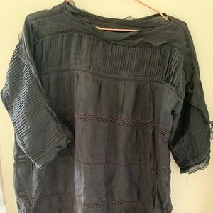 Isabel marent black ruffled summer dress